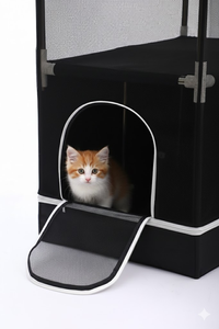 Parc pour <span class=keywords><strong>chat</strong></span> en tissu Oxford durable avec fenêtres en maille respirante, enclos d'exercice stable pour animaux de compagnie, clôture de sécurité pour <span class=keywords><strong>chat</strong></span> d'intérieur - Product Image 2