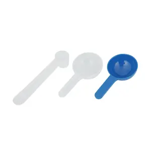 1g & 10ml clear/white/blue PP mediicine Plastic measuring spoon protein powder liquid 10CC scoop