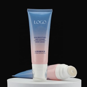 Wholesale Custom 100ml 120ml <b>Plastic</b> Cosmetic Empty Soft <b>Tubes</b> With Brush Cap For Facial Cleanser And Body Wash Clean Cream - Product Image 3