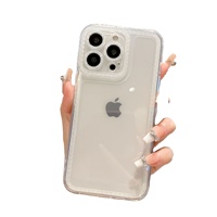 2023 nouvelle arrivée coque en TPU transparente scintillante simple favorisée par les filles pour iPhone