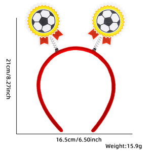 Diadema colorida de tela no tejida y plástico para aficionados al fútbol, ideal para la fiesta del Día de los Inocentes, venta al por mayor - Product Image 6