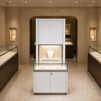 Vitrine d'exposition en verre GZowin éco-responsable avec éclairage LED, en forme d'arche, pour comptoirs de vente au détail (Dimensions personnalisables)
