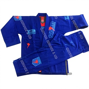 Uniformes de alta calidad para hombres y mujeres, uniformes de karate de jiu jitsu azul, hechos en Pakistán, bjj, gi, bjj, kimono, jitsu - Product Image 1