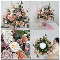 Décorations de table de mariage DKB, centres de table bleus, boules de fleurs pour les fêtes de fiançailles et les cérémonies
