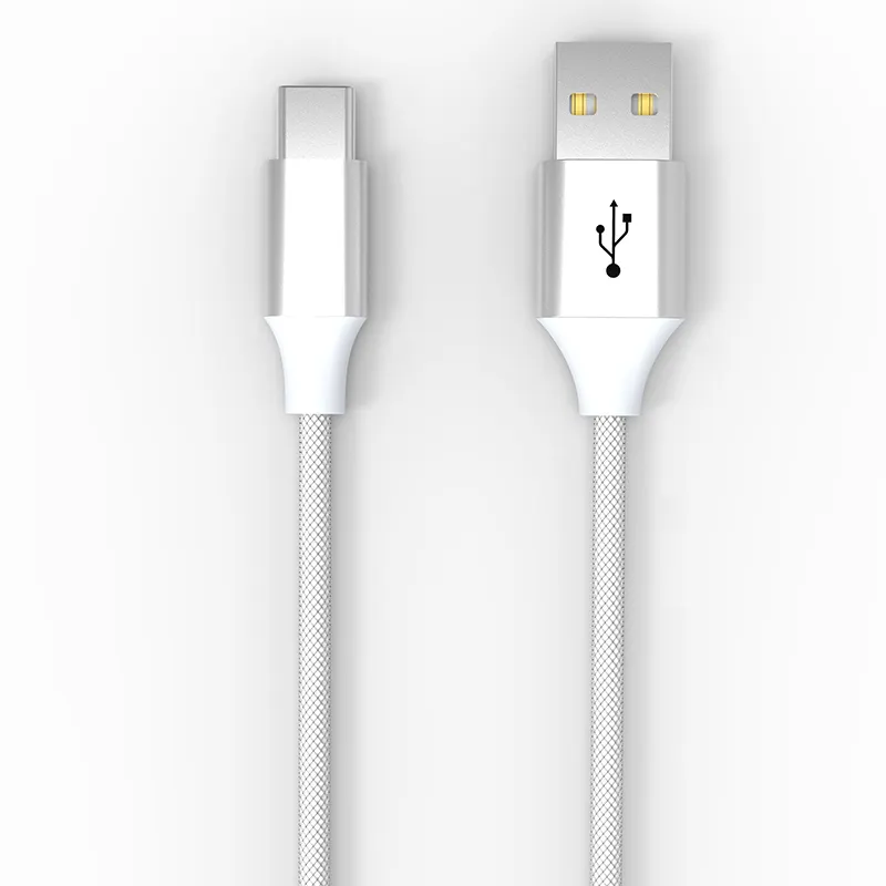 2021 Promotional Aluminum shell PET Braided 5V3A Super fast USB Charging & Sync Type C Cable for Samsung Blackberry