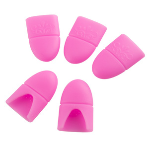 Lot de 10 capuchons en silicone pour vernis à ongles, lingettes dégraissantes pour dissolvant de gel, nettoyant pour doigts, protection pour vernis, outils de manucure NAT058 - Product Image 5