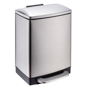 Rectangle Soft-close Garbage Can Indoor Recycling Trash Can For Home