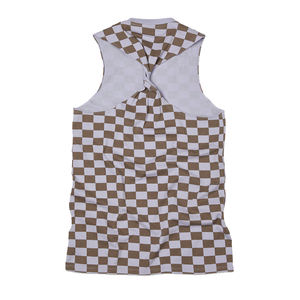 Abito estivo in cotone su misura per ragazze di ultima moda a scacchi senza maniche per bambini ODM - Product Image 4