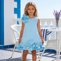 Robe de princesse pour filles MQATZ, vente en gros, 4-8 ans, robe sans manches à fleurs, robe d'anniversaire pour filles