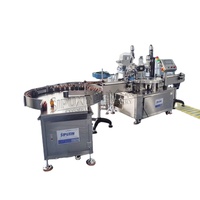 Machine de remplissage automatique électrique rotative à double tête de type mandrin pour huiles cosmétiques, avec moteur et roulement, pour flacons compte-gouttes, cartons et machine de capsulage en bois