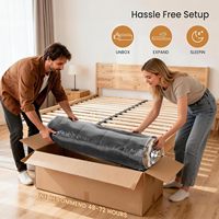 Europäische Premium-Mischfederkernmatratze mit Komfortschaum, Naturlatex, weich, atmungsaktiv, orthopädisch, vakuumkomprimiert, gerollt, im Karton.