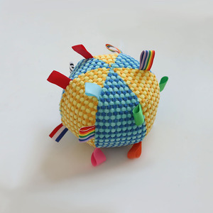 6 Inches Eco-Friendly Soft Stuffed Puppy Plush <b>Ball</b> Interactive <b>Dog</b> Squeaky <b>Ball</b> Toy with Tags for Indoor Use - Product Image 2