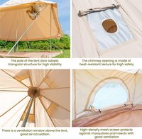 2025 nouveau luxe 3M 4M 5M 4 personnes hiver mongol toile extérieur Glamping Camping yourte maison cloche tentes couverture