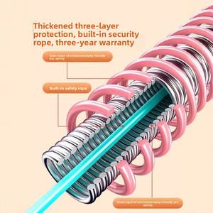 Anillo de Hula Rojo para Mujer, para Fitness, Control Abdominal y Pérdida de Peso, Herramienta Suave para Adelgazar el Cuerpo, con Peso y Resorte, que Evita Daños - Product Image 4