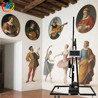 Nueva máquina de impresión de murales de pared de peso ligero tinta UV 3D 5D diseño de habitación de oficina impresora de inyección de tinta de pared Vertical
