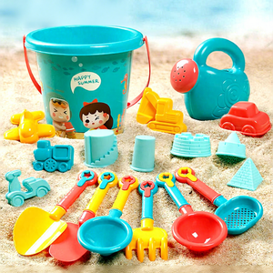 ชุดของเล่นชายหาดกลางแจ้งสำหรับเด็กเป็ดเหลือง ชุดของเล่นทรายและน้ำพลาสติก ถังตักและเครื่องมือขุด สำหรับเด็กทุกเพศ อายุ 0-14 ปี - Product Image 1