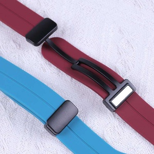 20mm Magnetic Buckle Adjustable <b>Silicone</b> <b>Rubber</b> Sports Watch Band Strap with Custom Logo Option - Product Image 6