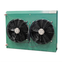 Condenseur industriel refroidi par air, type H, à sortie plate avec ventilateur axial pour système de réfrigération de chambre froide, personnalisable OEM