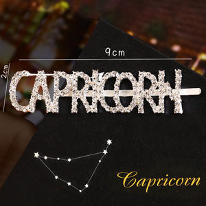 LRTOU Vente en gros d'accessoires de cheveux de mode personnalisés Épingle à cheveux en métal pour filles Épingle à cheveux avec lettre en cristal et strass - Product Image 4