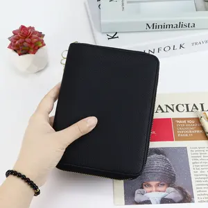 มีสินค้าในสต็อก แฟชั่นหนัง PU ซิป 6 รู สำหรับใส่บัตรและเก็บเงินสด แบบพกพา - Product Image 6