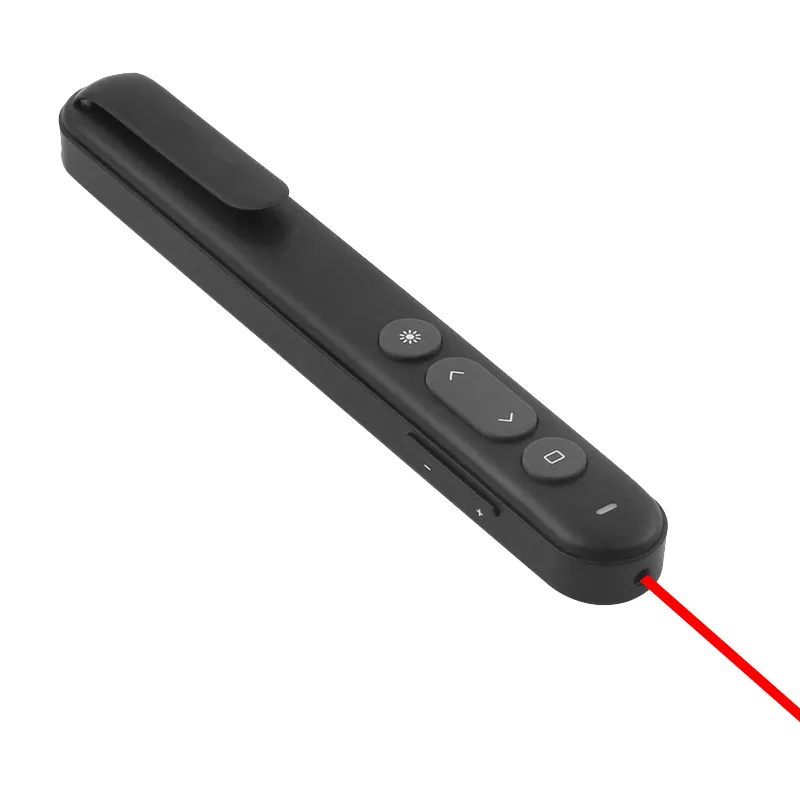 Custom hot selling wireless presenter with red laser pointers remote control pen presentation PPT with clip training