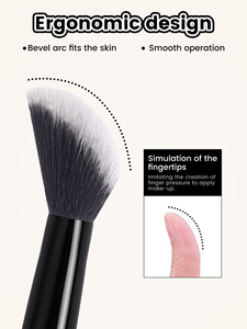 Pinceau Cosmétique Pinceau <span class=keywords><strong>De</strong></span> Maquillage Noir <span class=keywords><strong>Fond</strong></span> <span class=keywords><strong>De</strong></span> <span class=keywords><strong>Teint</strong></span> Doux Poudre Blush Contour Pinceau <span class=keywords><strong>De</strong></span> Maquillage - Product Image 4