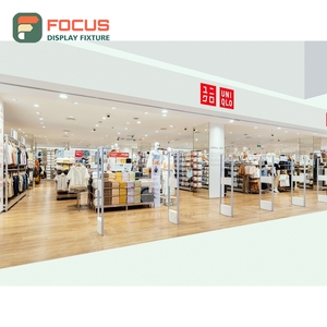 Présentoir de sol en matériaux mixtes pour magasin de marque commercial, projet clé en main pour franchise de magasin de vêtements - Product Image 6