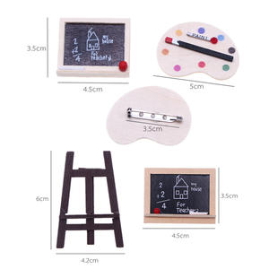 Mini tableau noir en bois, palette d'artiste, <span class=keywords><strong>chevalet</strong></span>, décoration miniature pour maison de poupée, modèle d'affichage à l'échelle 1/12 - Product Image 5