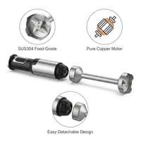 Mixeur Plongeant Portable OEM 1200W Certifié VDE, Ensemble 4-en-1 avec Moteur en Cuivre Pur et Mélangeur en Acier Inoxydable SUS304 pour la Vente en Gros Mondiale