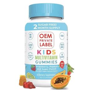 Sabores naturales veganos Sin azúcar Gomitas multivitamínicas para niños Suplemento dietético