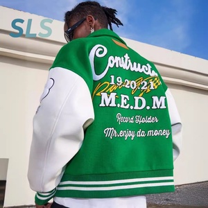 OEM Tùy Chỉnh Chất Lượng Cao Chenille Thêu Varsity Áo Khoác Người Đàn Ông Da Tay Áo Tùy Chỉnh Varsity Bóng Chày <span class=keywords><strong>Letterman</strong></span> Áo Khoác - Product Image 2