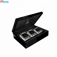 Boîte de rangement de parfum de luxe multifonctionnelle faite à la main avec finition brillante, emballage en bois personnalisé (MDF/Bois grainé)