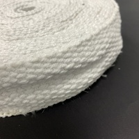 Ruban isolant thermique réfractaire 1000°C en fibre céramique blanche tissée simple 2-5µm avec feuille d'aluminium, qualité ST, en fibre de verre 25-100mm