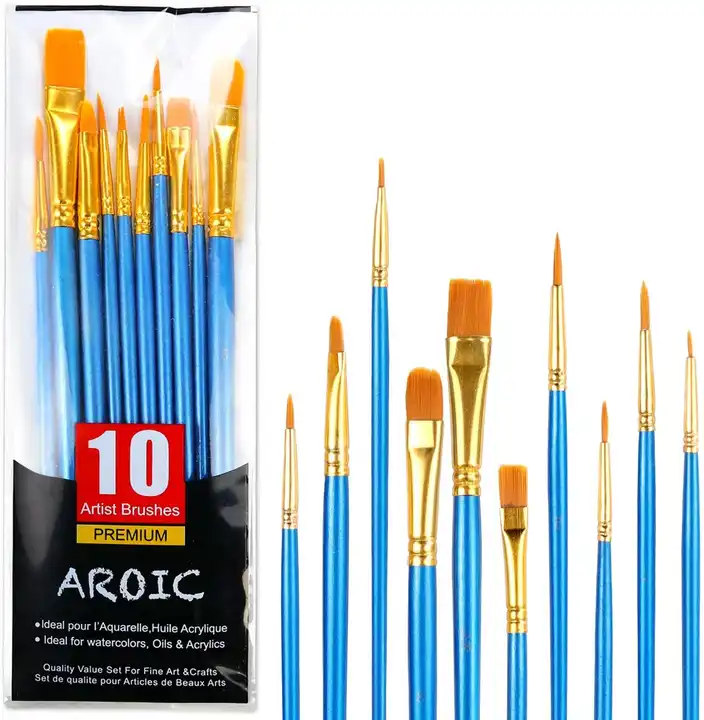 Acrylic Paint Brush Set for All Purpose Oil Watercolor Face Body Rock  Painting Artist, Small Paint Brush Kits for Kids Adult Drawing