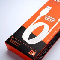Boîtes en papier pliables avec logo personnalisé emballage avec logo pour câbles boîte d'emballage avec câble de données USB en papier couché en gros