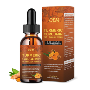 OEM/ODM, Marca Privada, Gotas Líquidas Orales de Cúrcuma Natural, Suplemento Nutricional Diario para el Apoyo Inmunológico para Adultos - Product Image 1