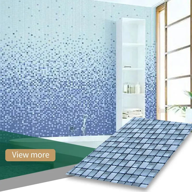 Mattonelle di mosaico 3D moderno 300x300 piscina mista blu cubo in ceramica per bagno e cucina piastrelle smaltate