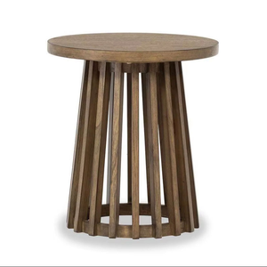 Elegante Mesa Auxiliar de Madera Maciza de Primera Calidad con Detallada Artesanía Tallada a Mano, Mueble Decorativo de Madera Natural con Estilo - Product Image 3