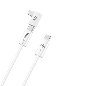 Cable de Carga Rápida PPS 2 en 1 de 140W, OEM ODM, Cable de Datos Trenzado USB C a C y Lightning Personalizado - Product Image 3