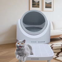 IRYDOOZE Boîte à litière pour chat intelligente automatique désodorisante conception ouverte grande grande toilette pour chat autonettoyante silencieuse intelligente