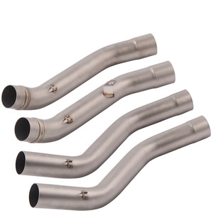 Middle Link Tube Easy to Install Stainless Steel Round Motorcycle <b>Exhaust</b> <b>Pipe</b> for Kawasaki Z750 Z800 ZX6R ZX10R - Product Image 1