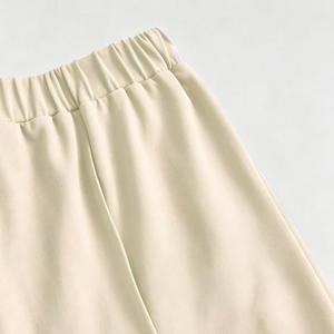 Ensemble de vêtements pour petites filles de style minimaliste, sweat-shirt à col rond et pantalon large à taille élastique, vêtements d'extérieur chauds pour enfants - Product Image 3