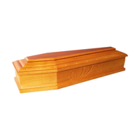 Ataúd de Madera Biodegradable de Estilo Europeo, Urna Funeraria Moderna para Cremación, Tamaño Personalizable, Directo de Fábrica