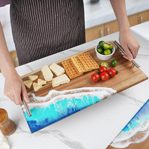 <span class=keywords><strong>Planche</strong></span> à déjeuner personnalisée multifonctionnelle en résine époxy <span class=keywords><strong>Planche</strong></span> de service à charcuterie en bois <span class=keywords><strong>Planche</strong></span> à découper en bois et résine - Product Image 2