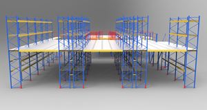 גואנגדונג פושאן מחסן מחסן קומותיים+מדפים קומותיים פלדה מותאמת אישית עם מתלים התקנה קלה - Product Image 5