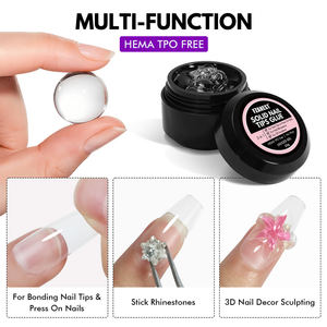FZN TPO FREE Nouvelle colle à ongles Gel X 3 en 1 multifonctionnelle OEM Marque privée personnalisée Colle à ongles solide en gel pour faux ongles - Product Image 2