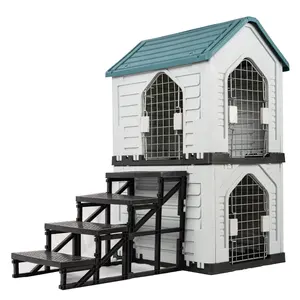 Factory Direct Te Koop Indoor En Outdoor Gemakkelijk Aan Installatie Multi-layer Plastic Winter Hond Huis Puppy Kennel Huisdier Huis