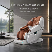 Fauteuil de massage 4D zéro gravité Shiatsu, pliable, portable, pour usage domestique, avec chaleur électrique, compresse chaude, rail SL et moniteur de santé
