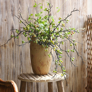 Yihua Floral Art – Branches de houx artificielles, fleurs en soie rouges, décorations de fruits artificiels pour la maison, l'hôtel, arrangements de style zen - Product Image 2