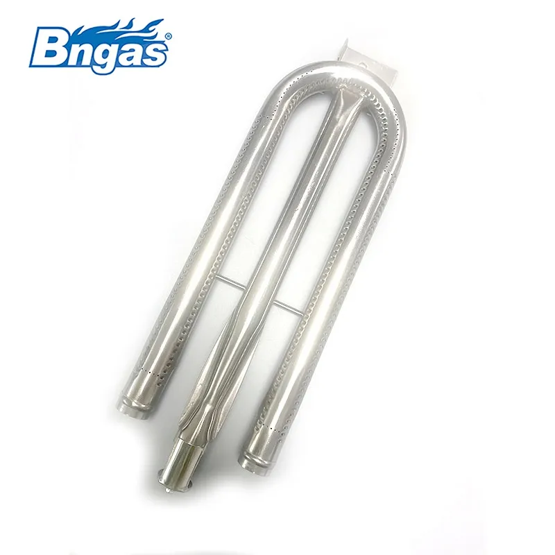 Stainless steel commercial U shaped gas tube burner for BBQ grill